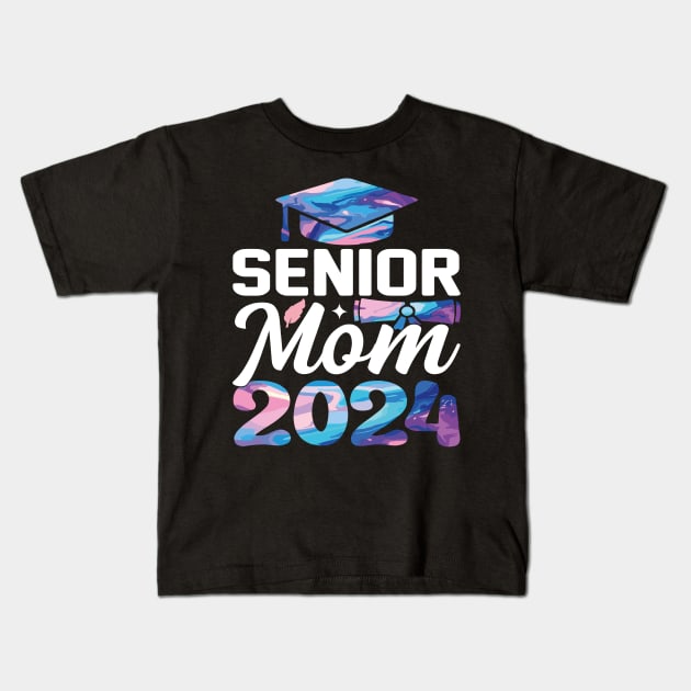 SENIOR MOM 2024 Celebratory DESIGN for Proud Mothers Kids T-Shirt by Wanderlust Creations